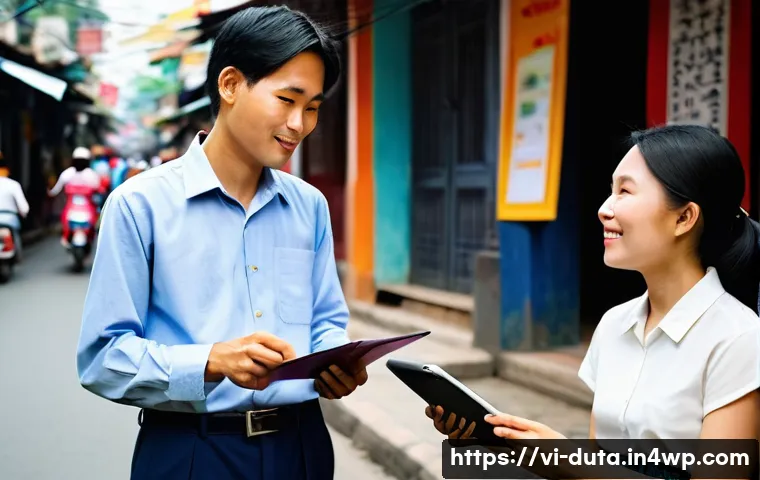 데이터 분석을 위한 효과적인 수집 방법 - Bridging Traditional and Digital Data Collection in Vietnam**
**Prompt:** A vibrant, bustling stree...